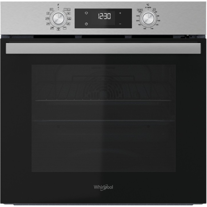 Four encastrable - Pyrolyse + Hydrolyse - Multifonction - WHIRLPOOL - OMR58RU0SX - Inox - Porte froide - 59,5 x 55,1 x 58,3 cm