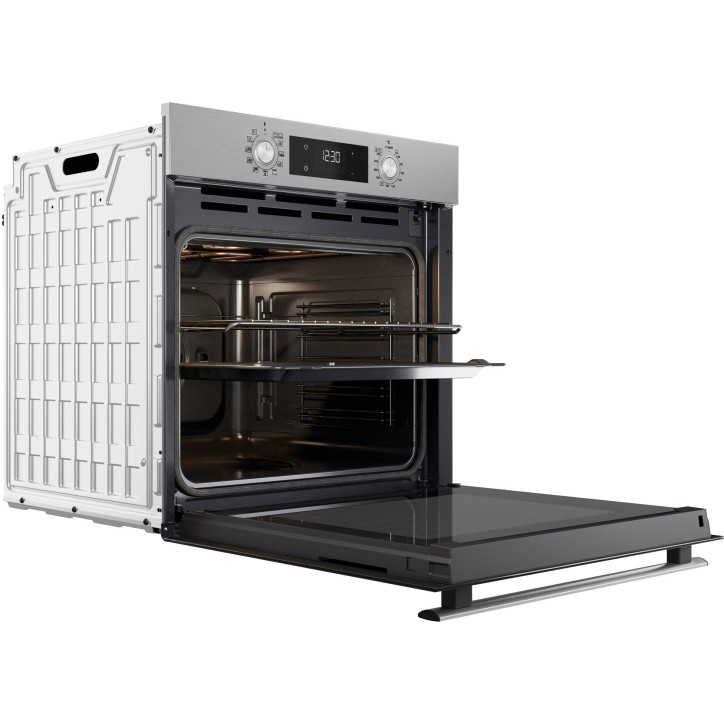 Four encastrable - Pyrolyse + Hydrolyse - Multifonction - WHIRLPOOL - OMR58RU0SX - Inox - Porte froide - 59,5 x 55,1 x 58,3 cm