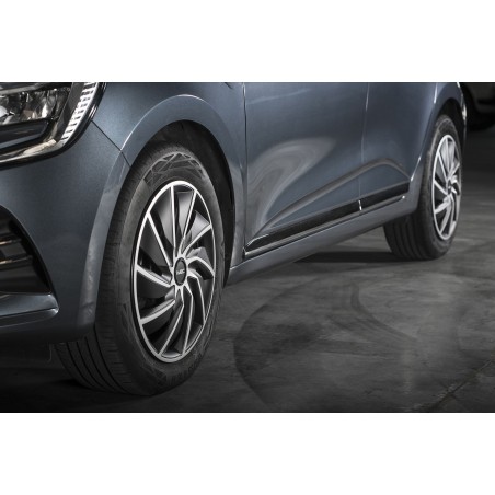 Lot de 4 enjoliveurs Bi-couleur gris & noir 15 pouces - WRC - TURBO - Look racing - Fixation simple et rapide par clips