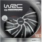 Lot de 4 enjoliveurs Bi-couleur gris & noir 15 pouces - WRC - TURBO - Look racing - Fixation simple et rapide par clips Lot de 4 enjoliveurs Bi-couleur gris & noir 15 pouces - WRC - TURBO - Look racing - Fixation simple et rapide par clips