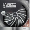 Lot de 4 enjoliveurs Bi-couleur gris & noir 15 pouces - WRC - TURBO -
