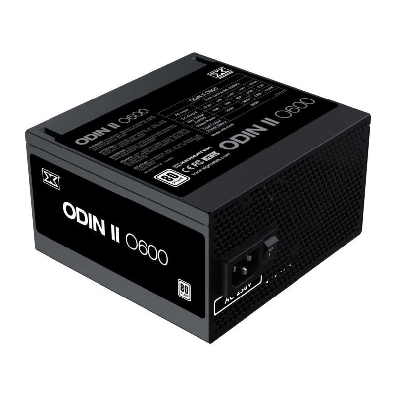Alimentation PC - XIGMATEK - Odin II O600 - 600W - 80Plus - Non modula