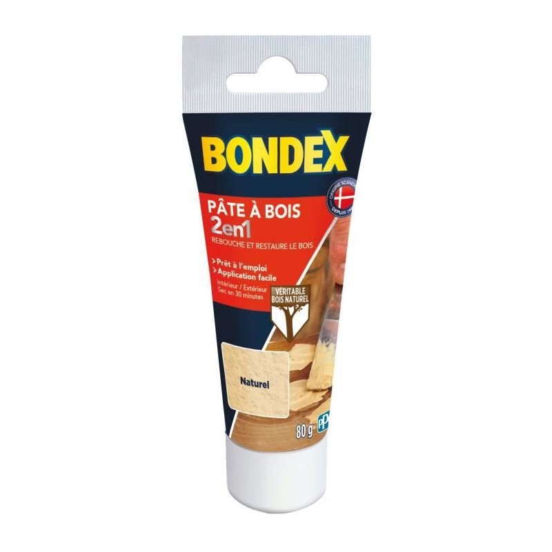 Pâte a bois naturel - BONDEX - 420480 - 80 g Pâte a bois naturel - BONDEX - 420480 - 80 g