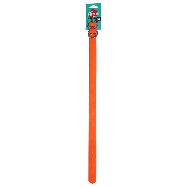 Collier pour chien - AIME - Fluo Hunt - Taille M 52-57 cm - PVC Orange fluo
