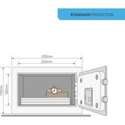 Coffre-fort Électronique - YALE - YSV/170/DB2 - Compact 3.8L - 170x23
