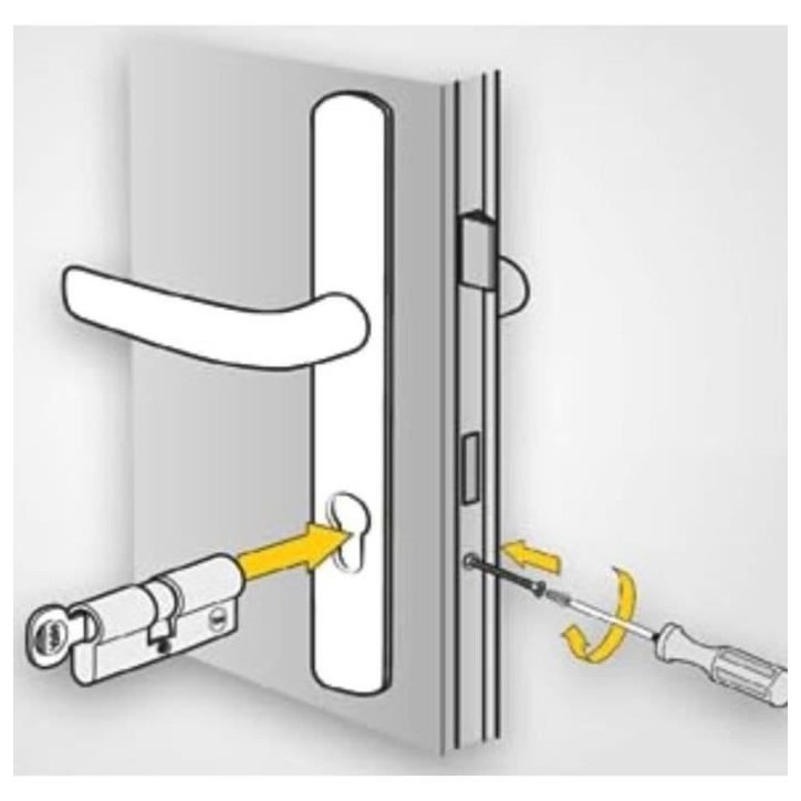 Cylindre de Serrure - YALE - YC1000+ - Débrayable - 30x40 mm - 6 Goupilles - 4 Clés réversibles - Nickelé Cylindre de Serrure - YALE - YC1000+ - Débrayable - 30x40 mm - 6 Goupilles - 4 Clés réversibles - Nickelé