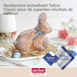 Lot de 2 moules a gâteaux 3D - ZENKER - Forme de lapin de Pâques - 6