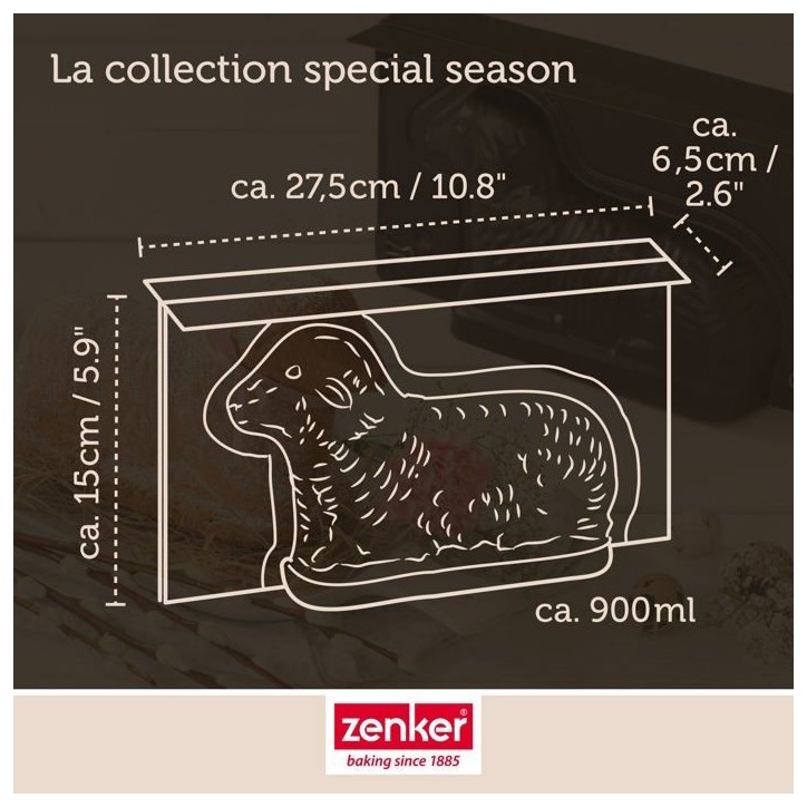 Lot de 2 moules a gâteaux 3D - ZENKER - Special Season - Forme d'agneau pascal - 900 ml Lot de 2 moules a gâteaux 3D - ZENKER - Special Season - Forme d'agneau pascal - 900 ml