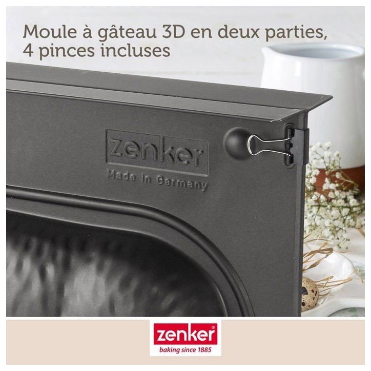 Lot de 2 moules a gâteaux 3D - ZENKER - Special Season - Forme d'agneau pascal - 900 ml Lot de 2 moules a gâteaux 3D - ZENKER - Special Season - Forme d'agneau pascal - 900 ml