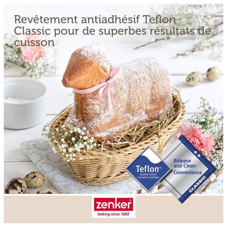 Lot de 2 moules a gâteaux 3D - ZENKER - Special Season - Forme d'agneau pascal - 900 ml Lot de 2 moules a gâteaux 3D - ZENKER - Special Season - Forme d'agneau pascal - 900 ml