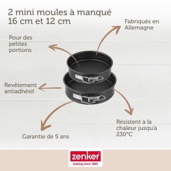 Lot de 2 mini moules a manqué a charniere - ZENKER - Special Mini - 1