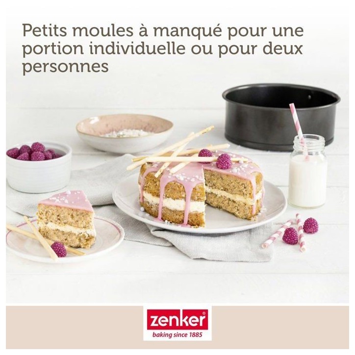 Lot de 2 mini moules a manqué a charniere - ZENKER - Special Mini - 12 et 16 cm