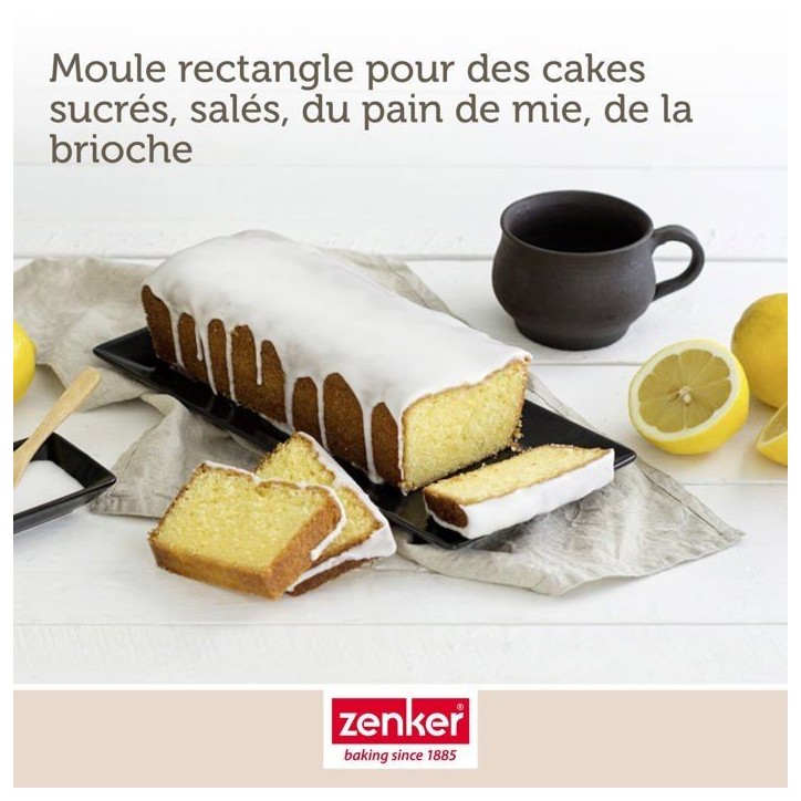 Set de moule a cakes et moule a savarins - ZENKER - Black Metallic - 30,5 x 11,5 cm et 28 cm