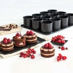 Plaque a pâtisserie mini gâteaux et spatule a glacer - ZENKER - Blac