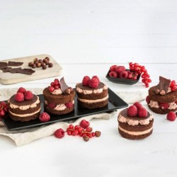 Plaque a pâtisserie mini gâteaux et spatule a glacer - ZENKER - Blac