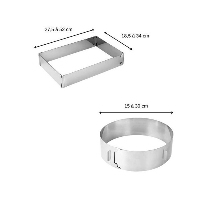 Cadre et cercle a pâtisserie réglable - ZENKER - Smart Pastry Cadre et cercle a pâtisserie réglable - ZENKER - Smart Pastry