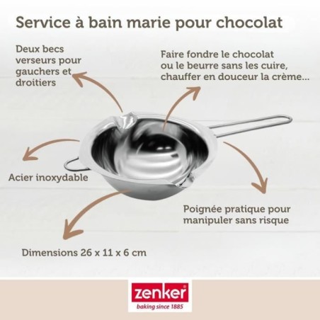 Service a bain marie et pince a friture pour beignets - ZENKER - Smart Pastry