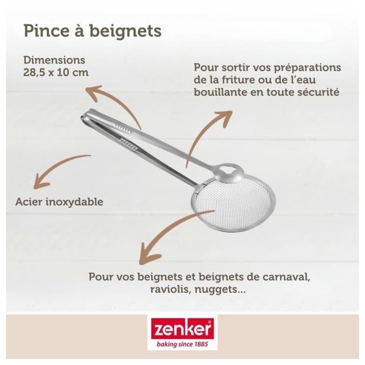 Service a bain marie et pince a friture pour beignets - ZENKER - Smart Pastry