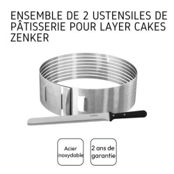 Ensemble de 2 ustensiles de pâtisserie - ZENKER- Pour layer cakes