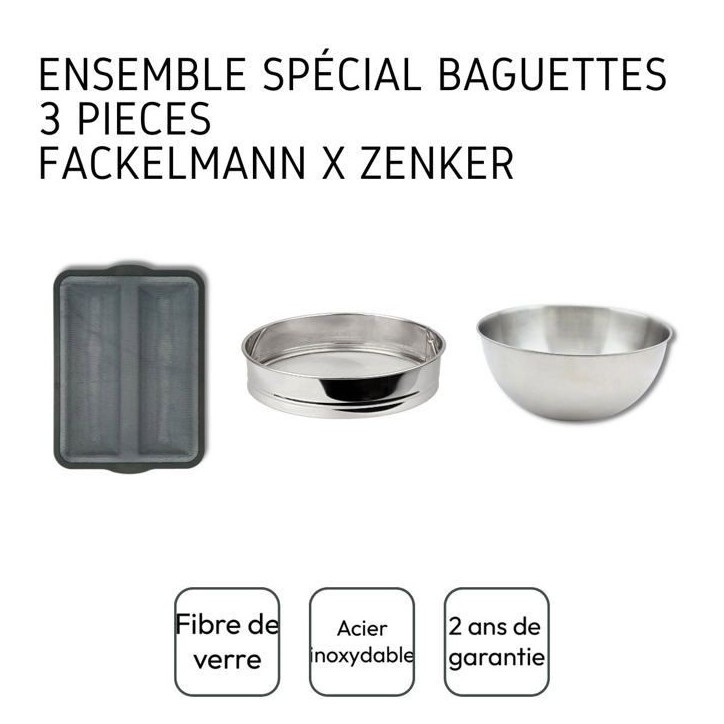 Ensemble 3 ustensiles spécial baguette - ZENKER