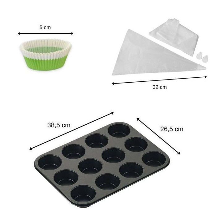 Ensemble 3 pieces spécial muffins - NIROSTA Ensemble 3 pieces spécial muffins - NIROSTA