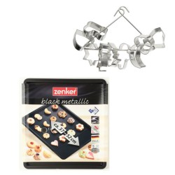 Ensemble avec plaque a pâtisserie extensible et 9 emporte-pieces sur