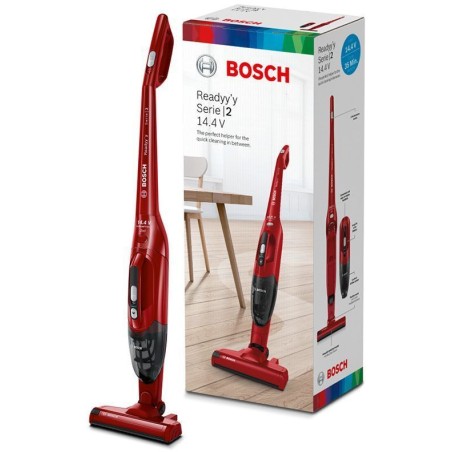 BOSCH BBHF214R - Aspirateur Balai sans fil 2 en 1- Aspirateur de table intégré - Position Parking (tient seul debout)