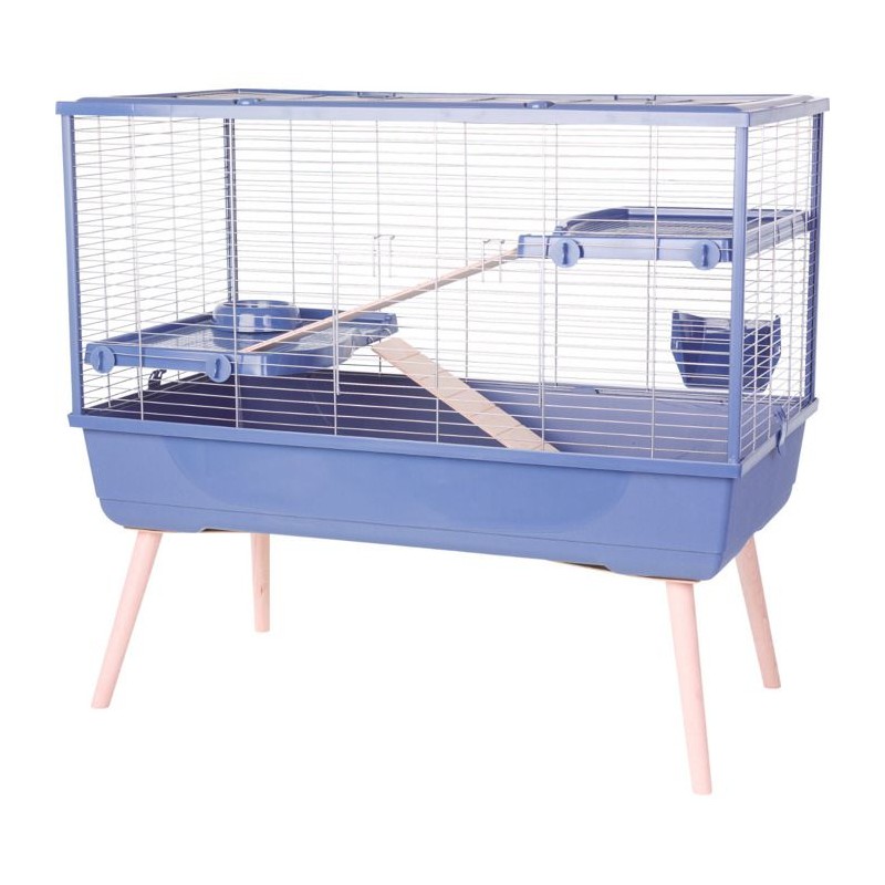 ZOLUX Cage grillagée lapin et rongeur sur pieds 2 étages - L. 99 x l ZOLUX Cage grillagée lapin et rongeur sur pieds 2 étages - L. 99 x l