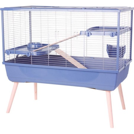 ZOLUX Cage grillagée lapin et rongeur sur pieds 2 étages - L. 99 x l