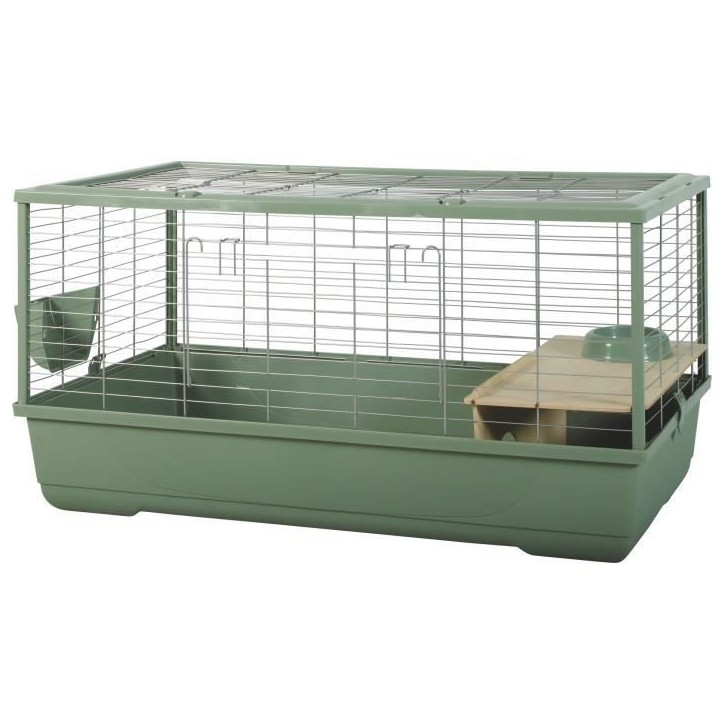 ZOLUX Cage grillagée lapin et rongeur 1 étage 101.5 x 54 x 51 cm - Néolife Connect -Vert