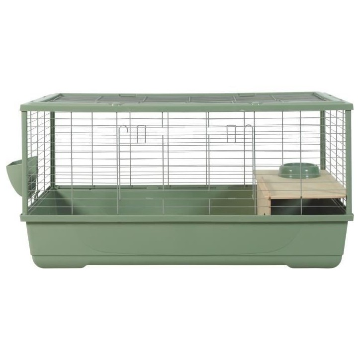 ZOLUX Cage grillagée lapin et rongeur 1 étage 101.5 x 54 x 51 cm - Néolife Connect -Vert