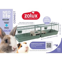 ZOLUX Cage grillagée lapin et rongeur 1 étage 101.5 x 54 x 51 cm - N