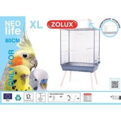 ZOLUX Cage grillagée surélevée pour oiseau - Pour perruche, calopsi