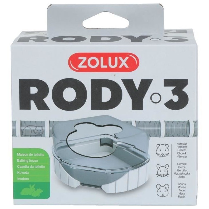 Maison de toilette pour cages Rody3 - ZOLUX - Rodylounge - Pour petits rongeur - Blanc