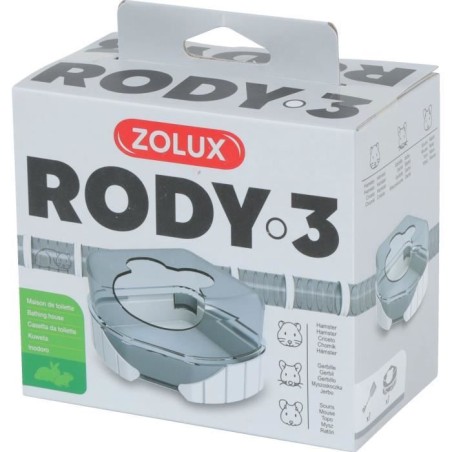Maison de toilette pour cages Rody3 - ZOLUX - Rodylounge - Pour petits rongeur - Blanc