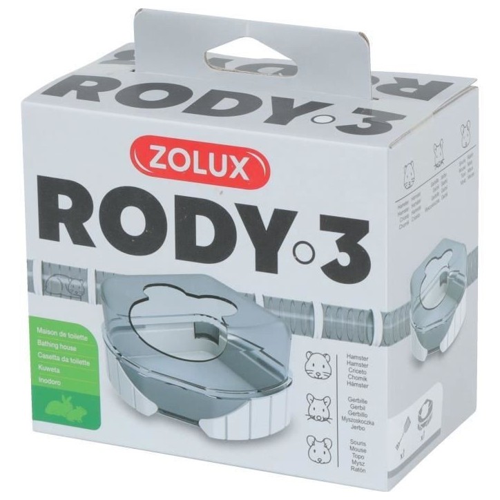 Maison de toilette pour cages Rody3 - ZOLUX - Rodylounge - Pour petits rongeur - Blanc