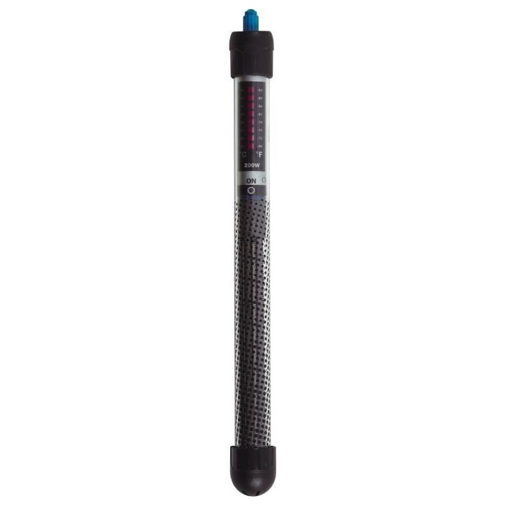 Chauffage pour aquarium - Zolux - 200W - Température réglable jusqu'a 34°C - Noir - Poisson d'eau de mer