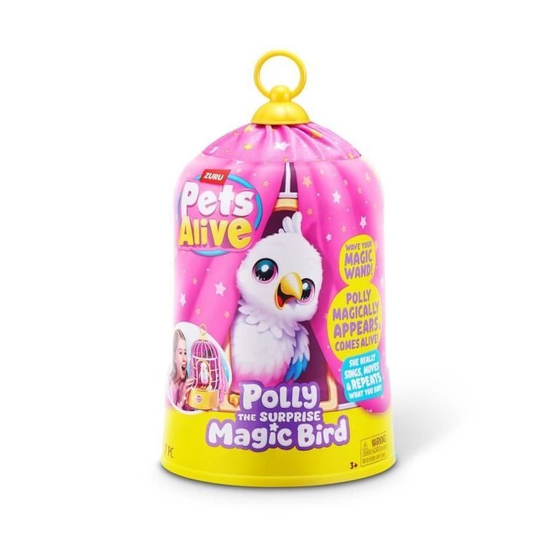 Oiseau interactif - PETS ALIVE - Polly Magic Bird - Réagit au toucher