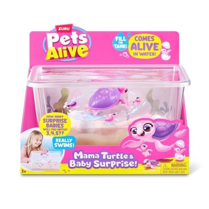 Set maman tortue et bébé surprise - PETS ALIVE - Mama Turtle Surprise - Tortue animée - Effets sonores