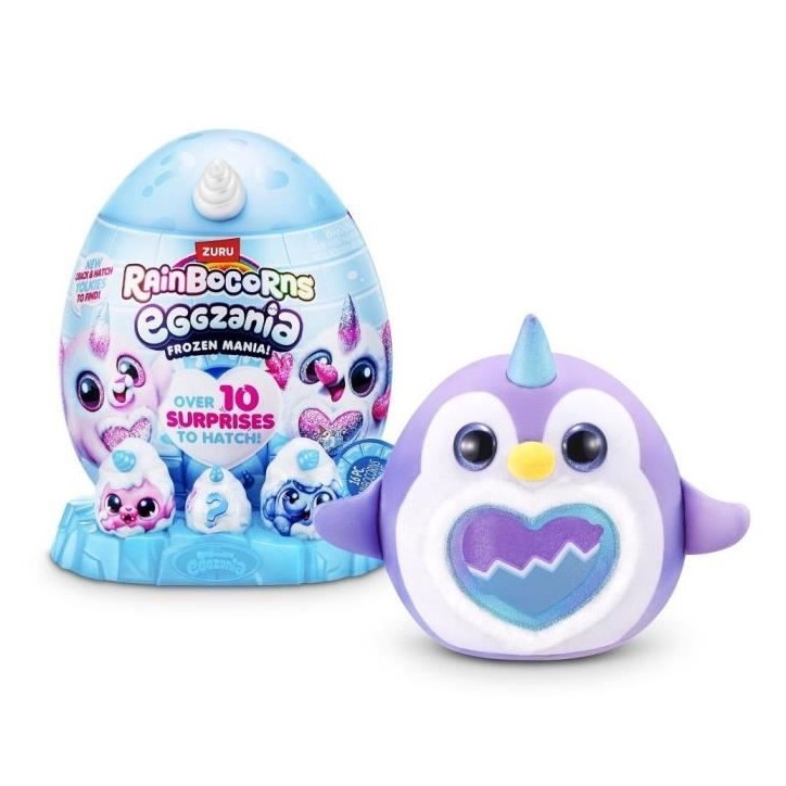 oeuf surprise peluche - RAINBOCORNS - Eggzania Frozen Mania - Theme givré - Peluche a découvrir - Accessoires inclus oeuf surprise peluche - RAINBOCORNS - Eggzania Frozen Mania - Theme givré - Peluche a découvrir - Accessoires inclus
