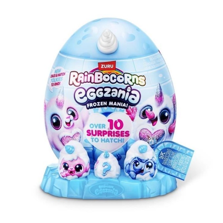 oeuf surprise peluche - RAINBOCORNS - Eggzania Frozen Mania - Theme givré - Peluche a découvrir - Accessoires inclus oeuf surprise peluche - RAINBOCORNS - Eggzania Frozen Mania - Theme givré - Peluche a découvrir - Accessoires inclus
