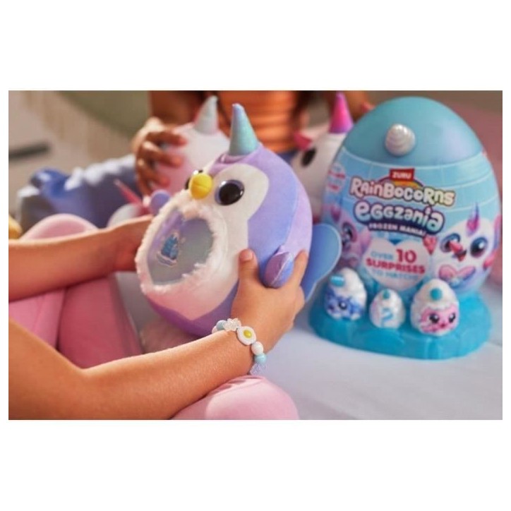 oeuf surprise peluche - RAINBOCORNS - Eggzania Frozen Mania - Theme givré - Peluche a découvrir - Accessoires inclus oeuf surprise peluche - RAINBOCORNS - Eggzania Frozen Mania - Theme givré - Peluche a découvrir - Accessoires inclus