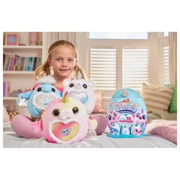oeuf surprise peluche - RAINBOCORNS - Eggzania Frozen Mania - Theme givré - Peluche a découvrir - Accessoires inclus oeuf surprise peluche - RAINBOCORNS - Eggzania Frozen Mania - Theme givré - Peluche a découvrir - Accessoires inclus
