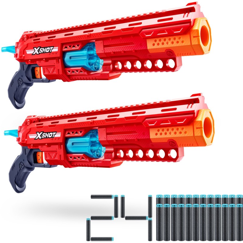 ZURU XSHOT - Pack combo pistolet - Blaster Excel Caliber - 24 fléchet ZURU XSHOT - Pack combo pistolet - Blaster Excel Caliber - 24 fléchet