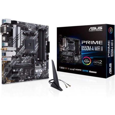 Carte mere - ASUS - PRIME B550M-A WIFI II - AMD B550 - Emplacement AM4