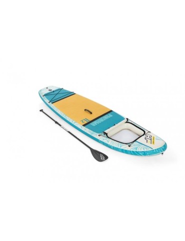 BESTWAY Paddle gonflable Panorama Hydro-force™, 340 x 89 x 15 cm, 150 kg max, fenetre transparent, pompe, leash