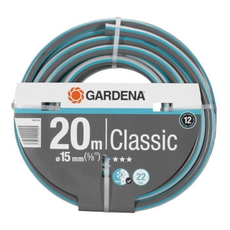 Tuyau d'arrosage Classic GARDENA - Longueur 20m - Ø15mm - Haute résistance pression 22 bar - Garantie 12 ans