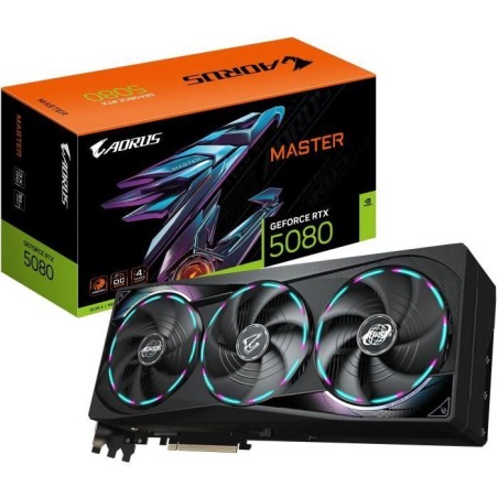 Carte graphique - GIGABYTE - AORUS GeForce RTX 5080 MASTER - 16 Go