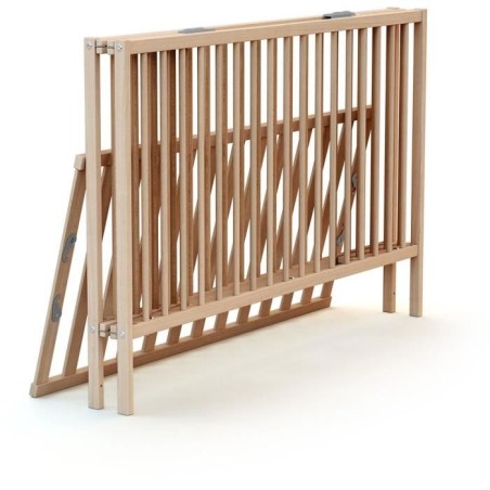 Lit bébé pliant - 60 x 120 cm - WEBABY - FLEX - Hetre brut
