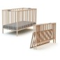 Lit bébé pliant - 60 x 120 cm - WEBABY - FLEX - Hetre brut